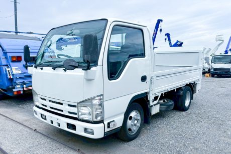 平成25年式いすゞエルフ平ボディ垂直パワーゲート付車
